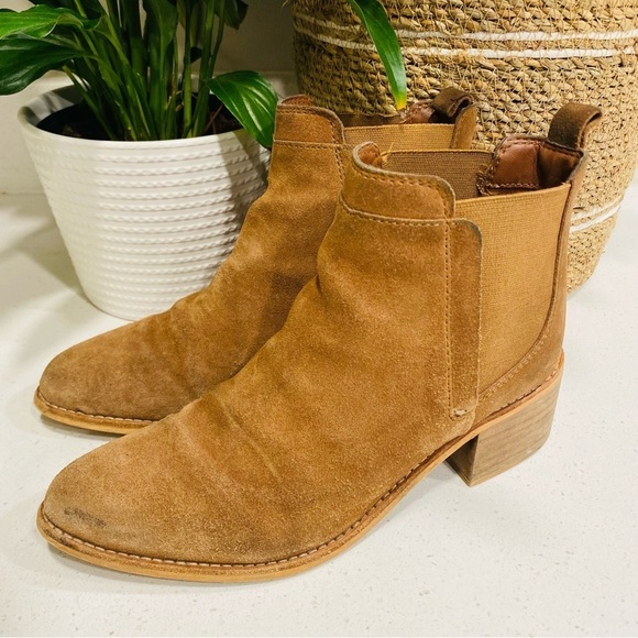 Crevo Maeva Leather Suede Chestnut Brown Ankle Boots Women’s 6.5 - Picture 1 of 9